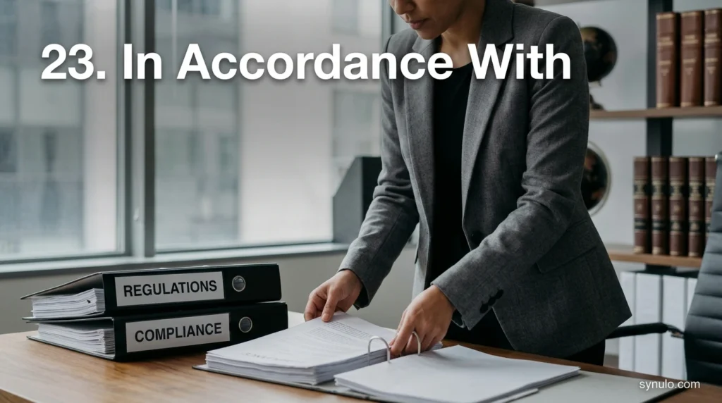 23. In Accordance With