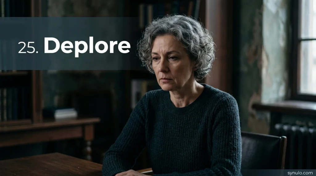 25. Deplore