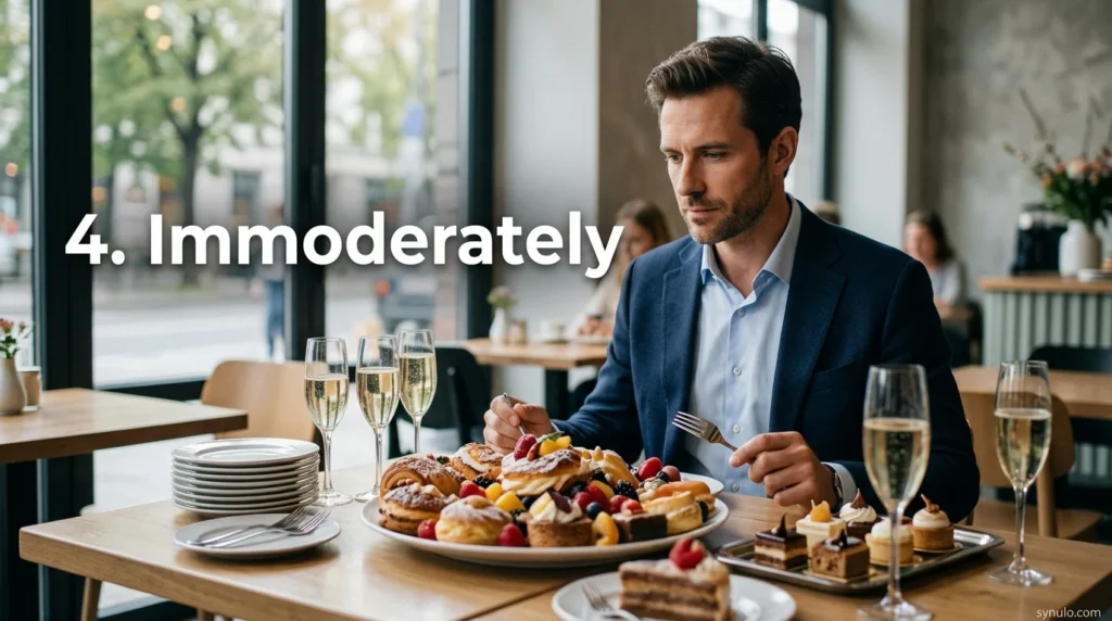 4. Immoderately