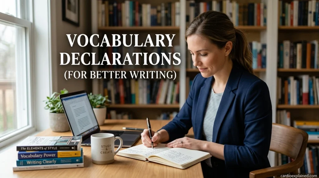 Vocabulary Declarations for Better Writing
