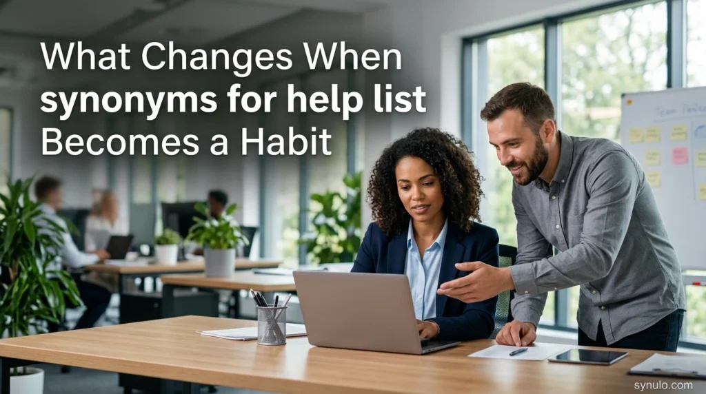 What Changes When synonyms for help list Becomes a Habit