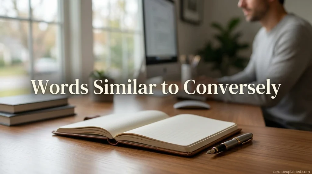 Words Similar to Conversely