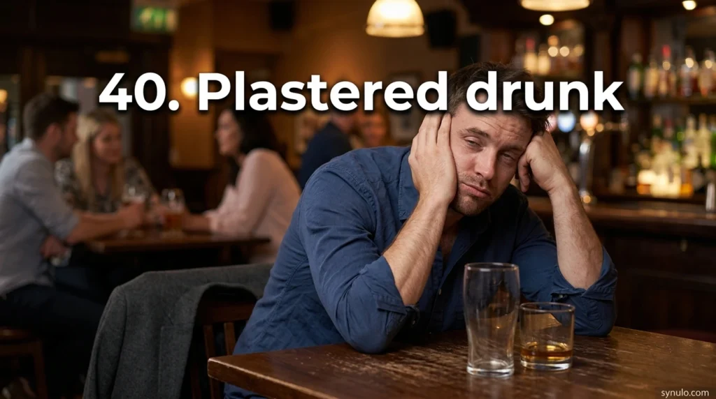 40. Plastered drunk
