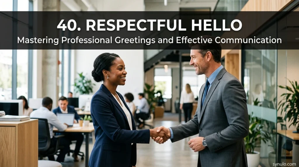 40. Respectful Hello