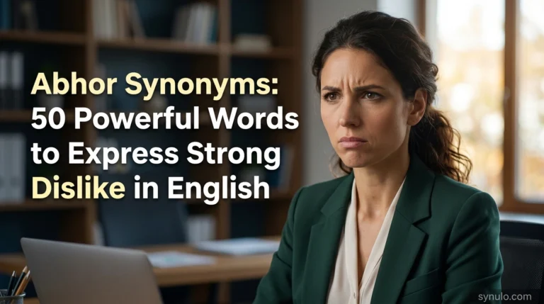 Abhor Synonyms: 50 Powerful Words to Express Strong Dislike in English