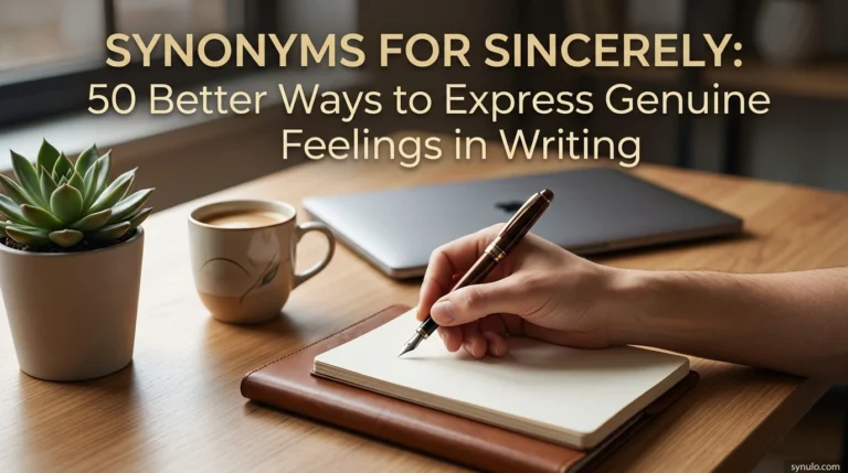 Synonyms for Sincerely: 50 Better Ways to Express Genuine Feelings in Writing