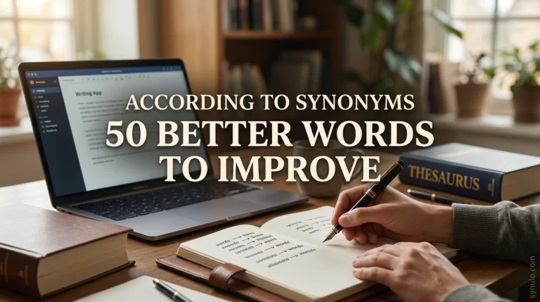 according to synonyms