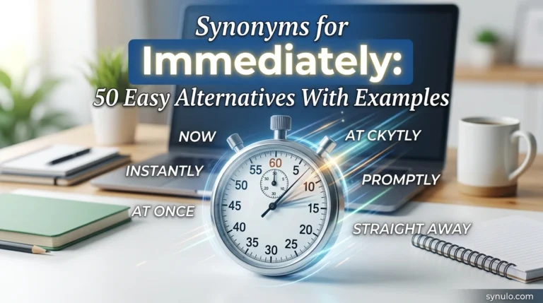 Synonyms for Immediately: 50 Easy Alternatives With Examples