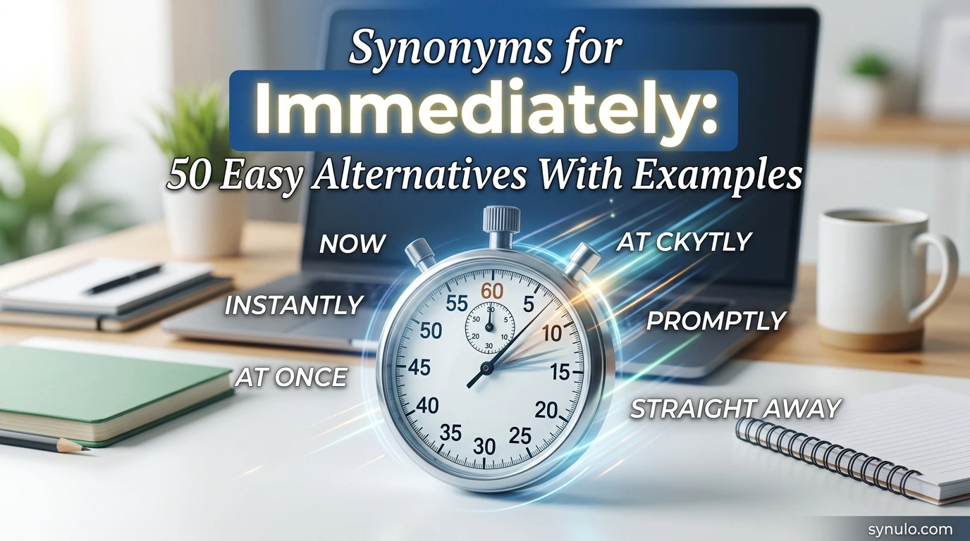 Synonyms for Immediately: 50 Easy Alternatives With Examples