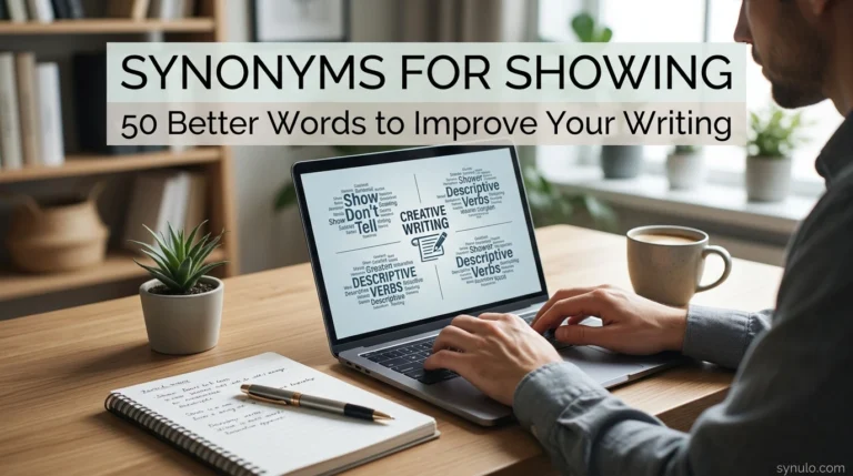synonyms for showing