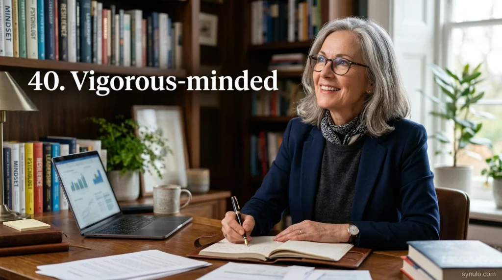 40. Vigorous-minded