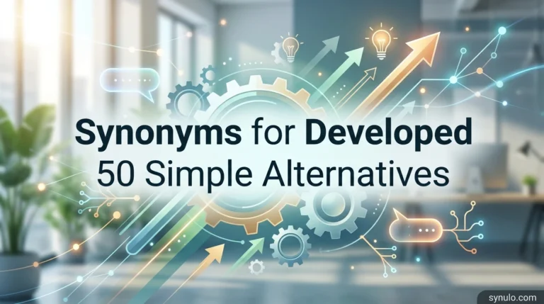 synonyms for developed