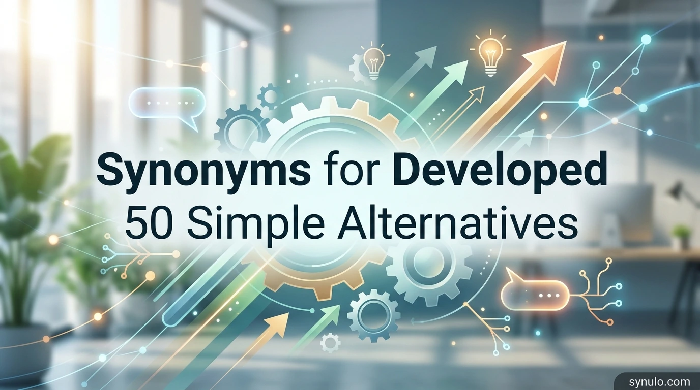 synonyms for developed