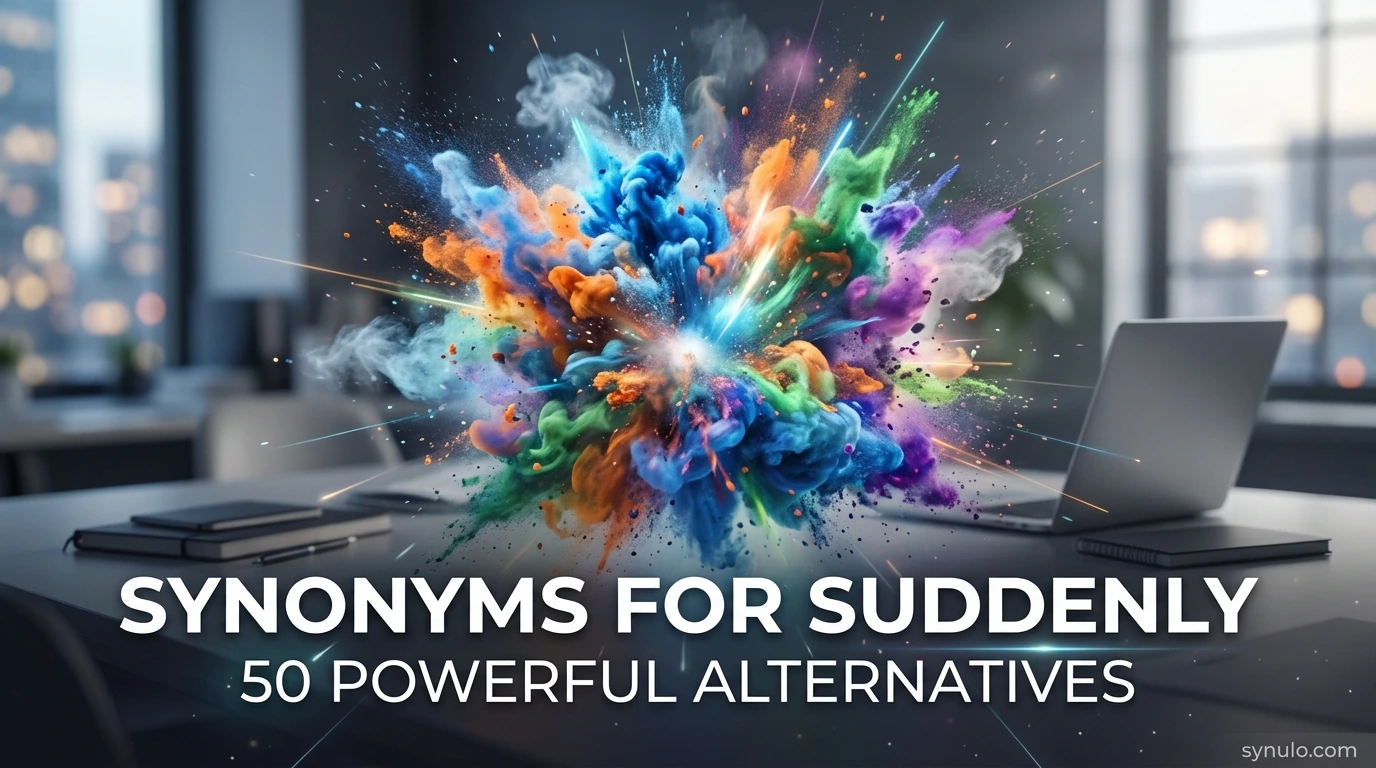 synonyms for suddenly