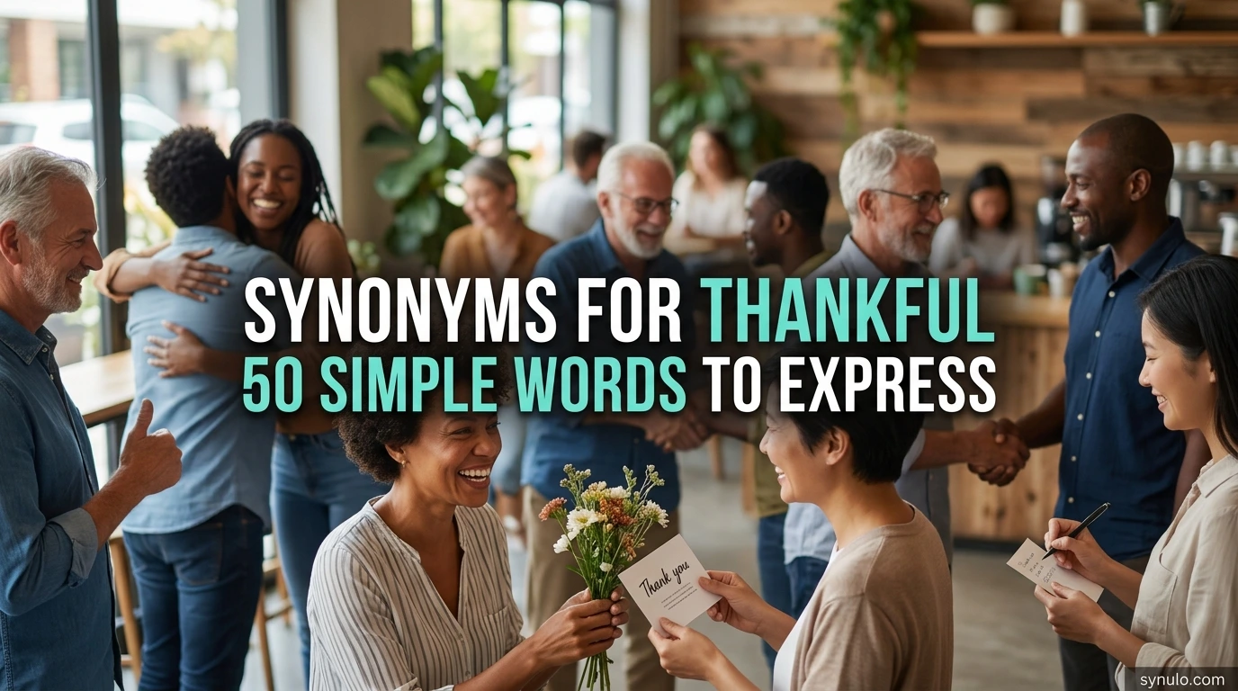 synonyms for thankful